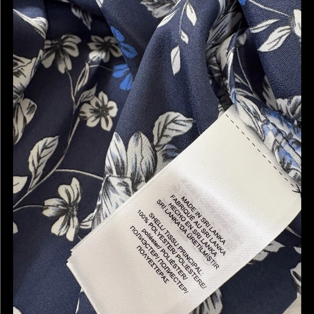 NWT $155 Ralph Lauren Navy Floral Long Sleeve shirts Dress Sz 2,4 - Picture 7 of 7